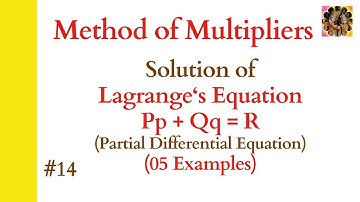 14. Method of multipliers| Lagrange