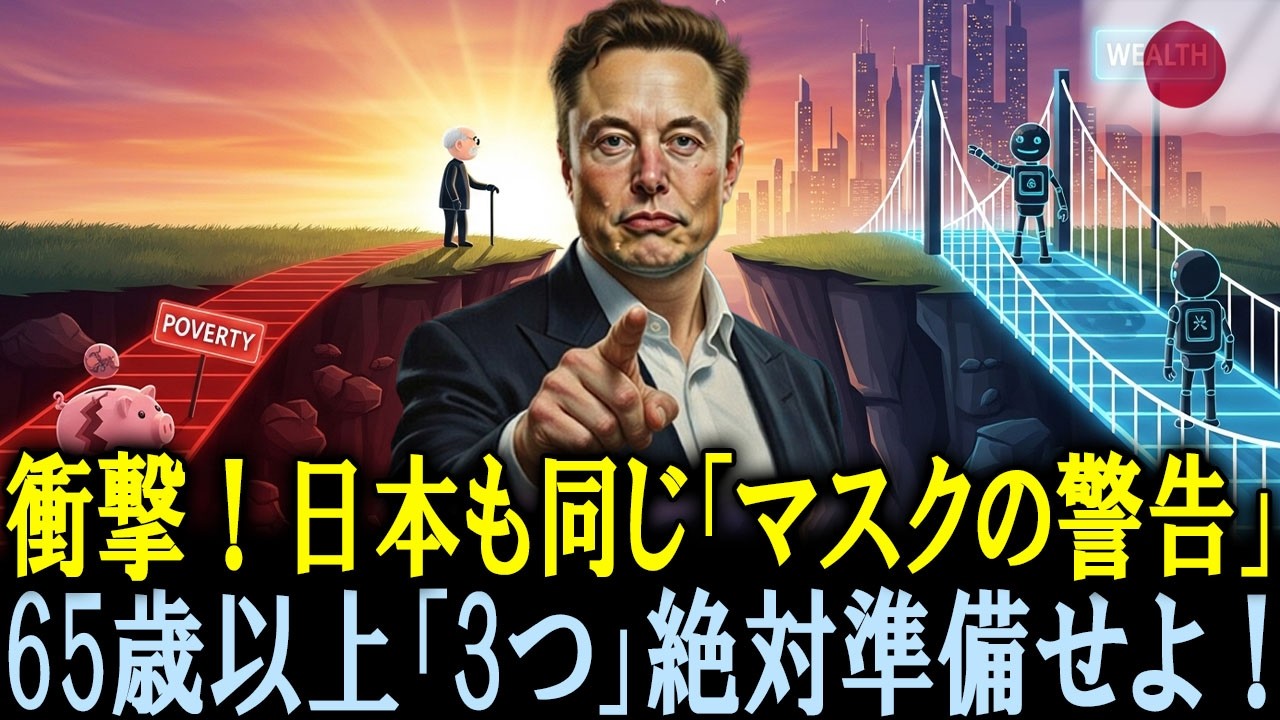 【衝撃】2026年マスクの戦慄予言！65歳以上は老後に備え「この3つ」を急げ…まもなく世界がひっくり返ります