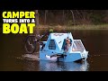 Micro Camper That Turns Into a Boat Or a Bike!