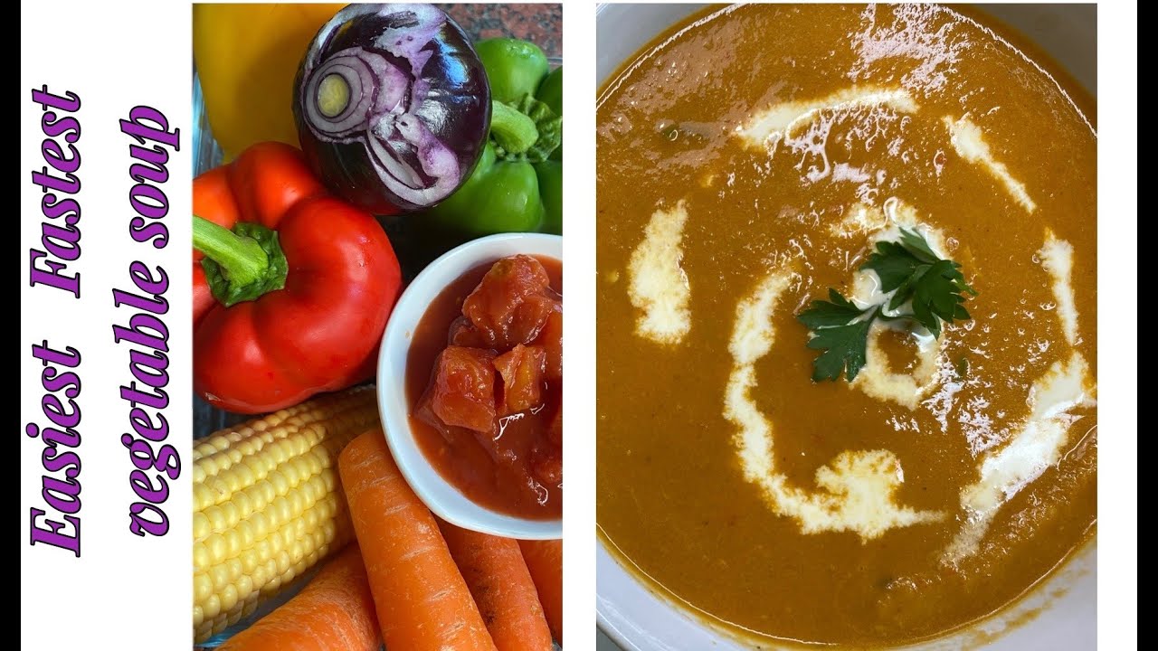 How to make Mixed vegetable soup /15mins meals YouTube