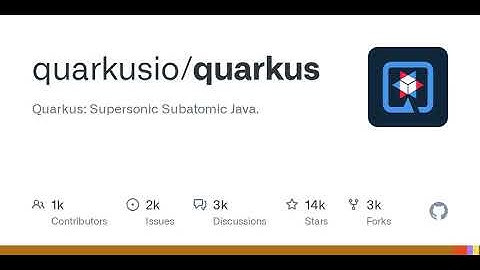 GitHub - quarkusio/quarkus: Quarkus: Supersonic Subatomic Java.