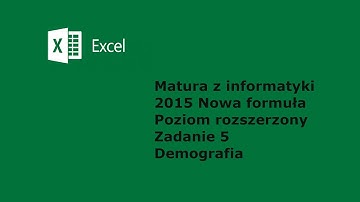 Matura 2015 Nowa Formułą PR Informatyka Arkusz II Excel