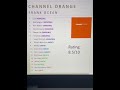 Ranking channel ORANGE from Frank Ocean