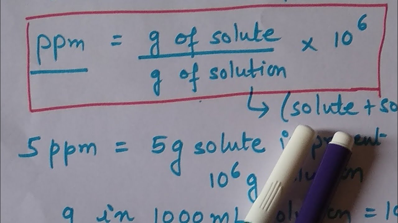 how to calculate ppm concentration