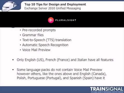 Top 10 Tips for Exchange 2010 Unified Messaging Design and Deployment