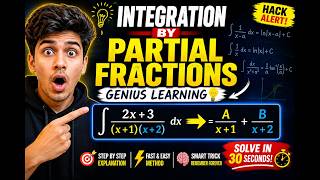 integration by partial fractions genius learning