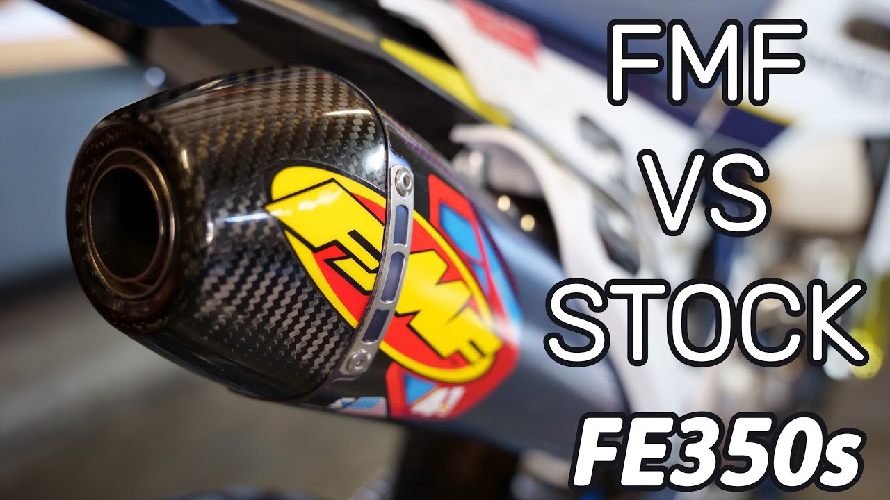 fmf-vs-stock-exhaust-husqvarna-fe350s-youtube