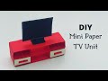 Diy mini paper tv stand  paper craft  easy origami tv diy  paper crafts easy  paper tv