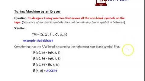 Turing Machine as Eraser - TM to erase all the characters of a String - Theory of Computation