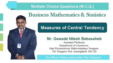 Measures of Central Tendency MCQ || MCQ on Business Statistics (Measures of Central Tendency)