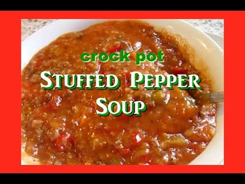 Crock Pot Stuffed Pepper soup! #TastyTuesday