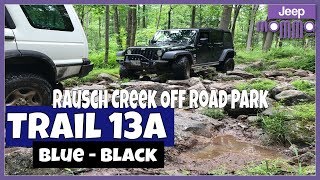 Jeep Wrangler Off Road on Trail 13A Blue Black Rausch Creek - Part 1