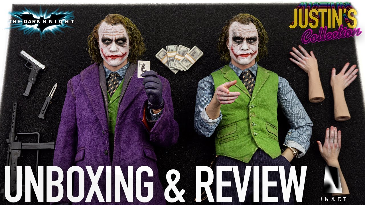 INART Joker The Dark Knight Deluxe Rooted Hair 2 Pack 1/6 Scale
