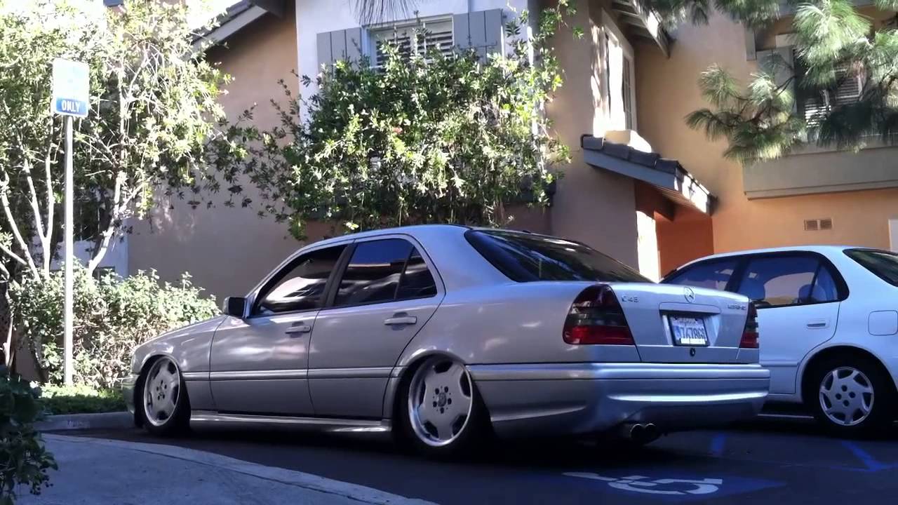 W202 Mercedes Benz c43 amg bagged air ride YouTube