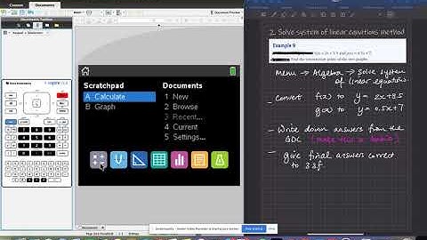 Solving Simultaneous Equations GDC