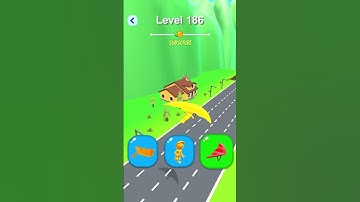 Shape-Shifting 🚙🚁🛵 Race | Gameplay Level - 186 | Hyper Casual Mobile📱 App | Android,iOS - NEW UPDATE
