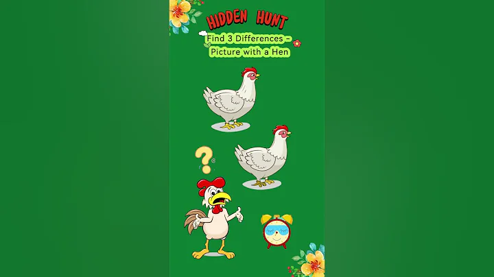 "Spot The Difference: Only 2% Can Find All 3  Differences 🐔🔍 [Hen Edition]"