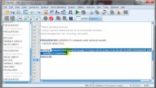 Batch recoding and batch value labels in SPSS