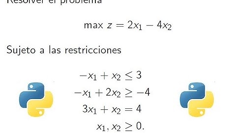 Optimización lineal con Python