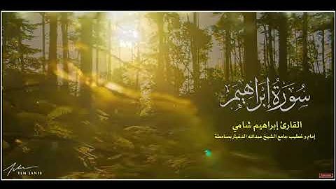 القارئ إبرهيم شامي سورة إبراهيم كاملة من صلاة التراويح 1442 هجرية + رابط MP3