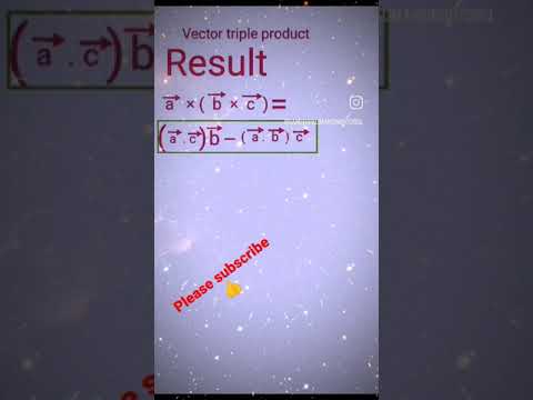 Vector triple product