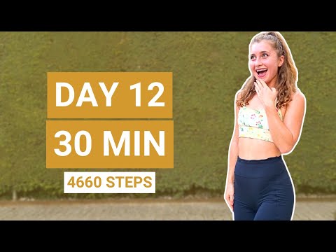 [day 12] 4660 Steps Workout - Walk & Run, Tabata-Style — 21-Day Step & Glow Up Challenge — indoor walking workout video