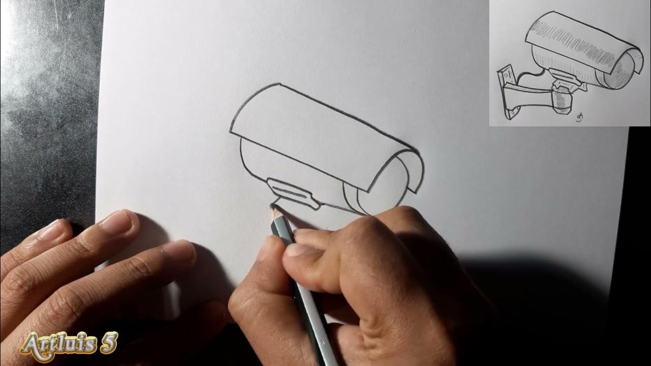 how to draw a security camera YouTube