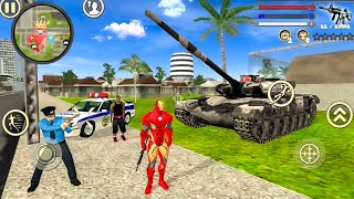 Iron Rope Hero Vice Town Simulator Fun At Army Base #3 - Android Gameplay
