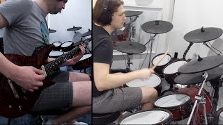 When The Moment&#39;s Gone- SikTh guitar and drum cover