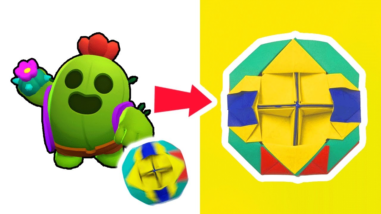 Easy Paper Craft Brawl Stars Leon Paper Blade Spinner Kids Crafts Diy Origami اوريغامي 折り紙 Origami Youtube - come fare un personaggio di brawl stars in origami