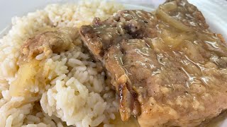 OLD SCHOOL SMOTHERED PORK CHOPS/WHITE RICE  (IN AN INSTANT POT) SUNDAY DINNER RECIPE IDEAS SEGMENT