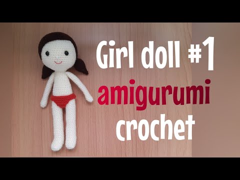 EP.138 สอนถักตุ๊กตาเด็กผู้หญิง #1/How to crochet girl doll  amigurumi # 1./Free pattern./Girl doll .