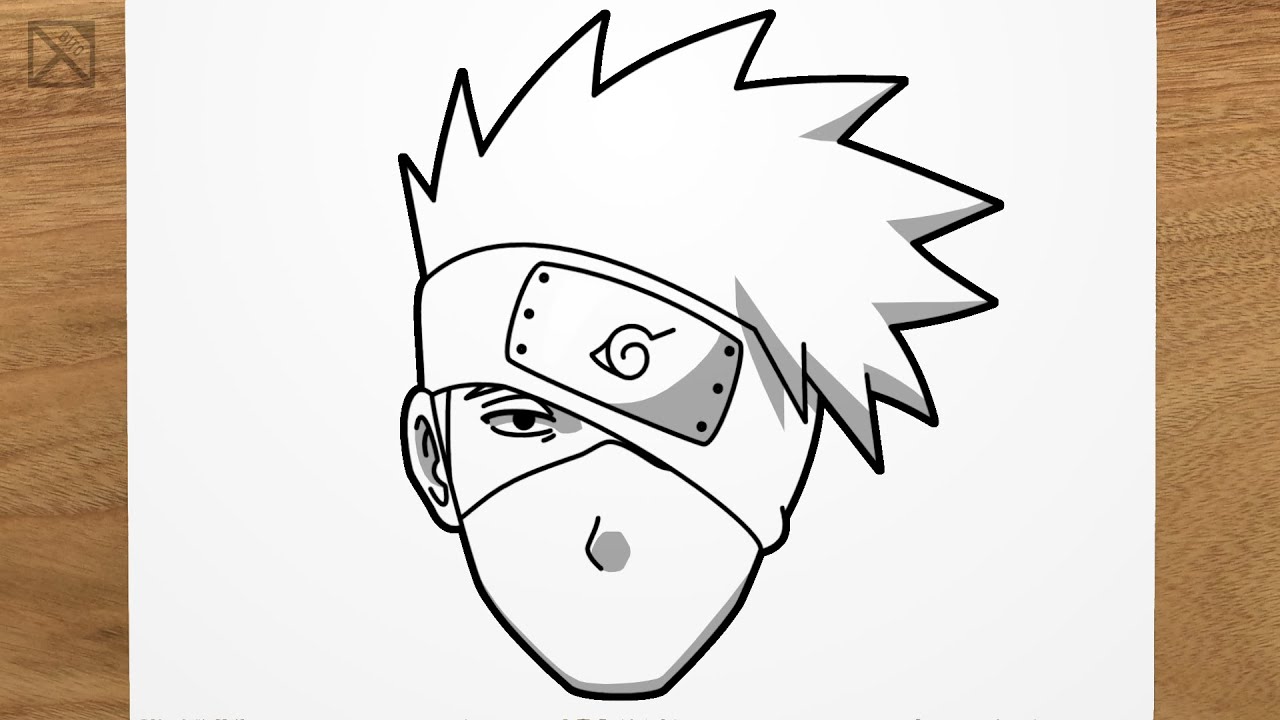 Tutorial Rapido passo a passo de como Desenhar o Kakashi Hatake