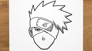 How to draw KAKASHI (Naruto) step by step, EASY