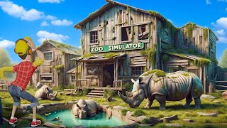 I Bought a Broken ZOO and Filled it with RHINOS in Zoo Simulator!