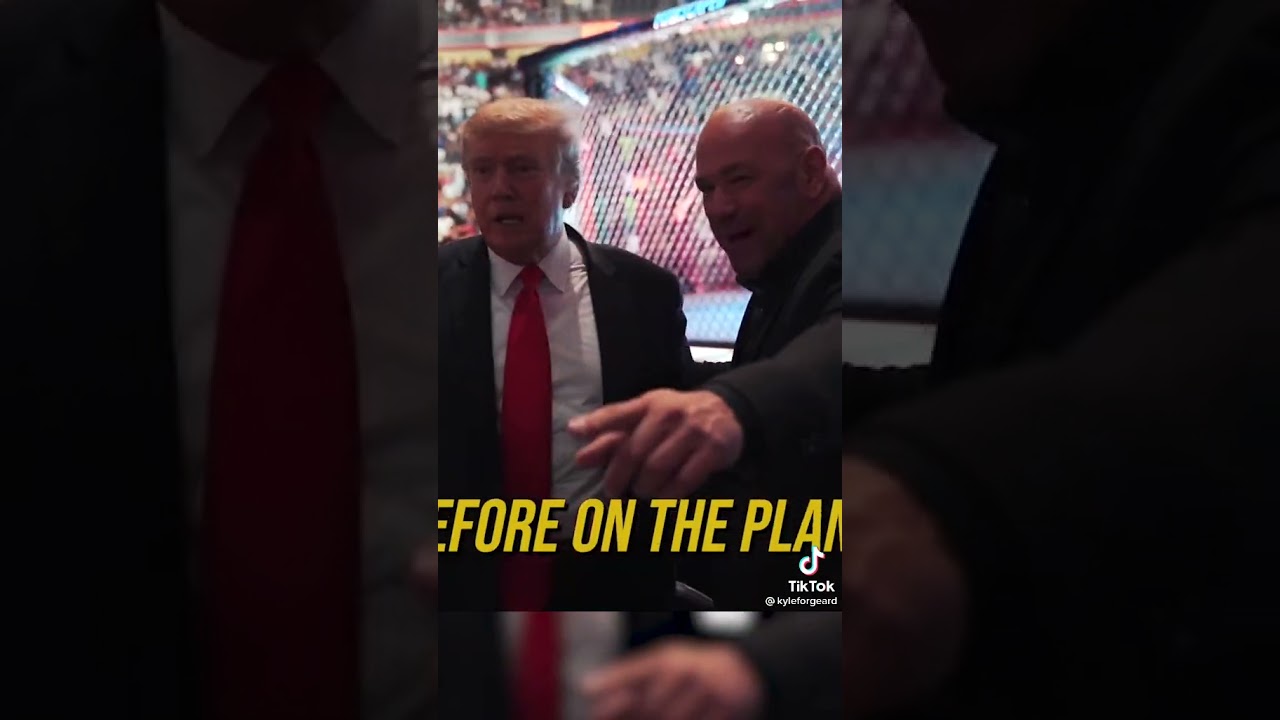 Donald Trump at UFC 264. Addison Rae makes her move for the president.