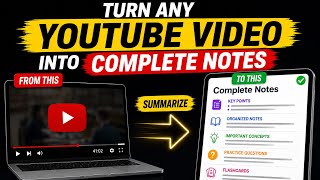 How to Turn Any YouTube Video Into Complete Notes With AI Turn Any Youtube Video Into Knowledge For Your Ai