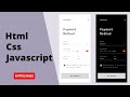 How to make payment page on Html CSS and Java script  ||  debit card and credit card  | Web Creator