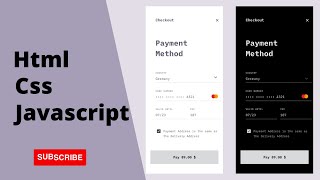 How to make payment page on Html CSS and Java script  ||  debit card and credit card  | Web Creator