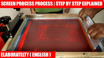 Screen Printing Process | Step By Step Elaborately Explained (English )