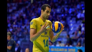 Top Action - Douglas Souza in The FIVB Volleyball Men's World Championship Brazil Vs Serbia