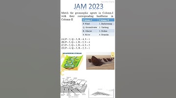 Jam 2023 q 14 - Geomorphology