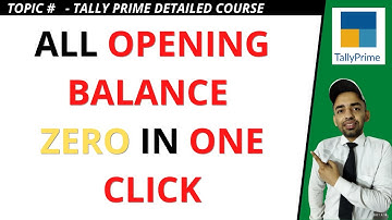 How to make Opening balances zero of all ledgers in one click - Saare Opening Balances ko zero kaise