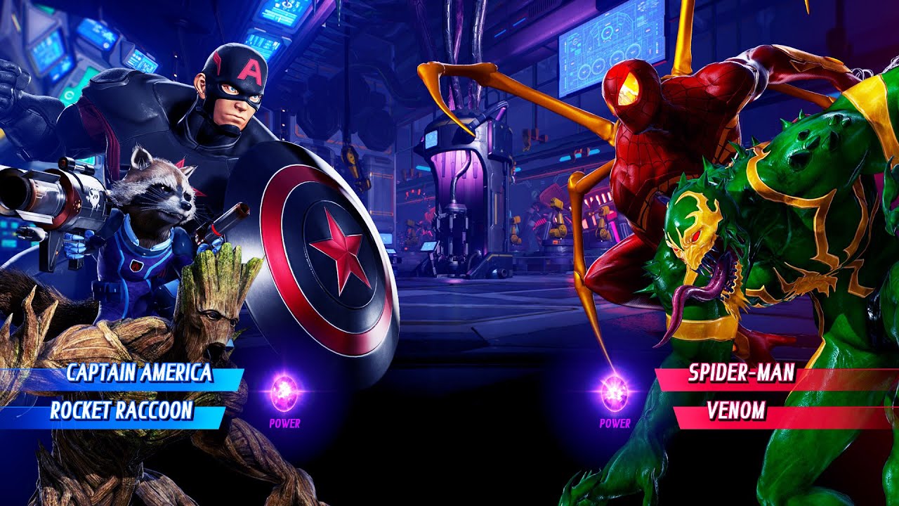 Spider Raccon Cap & Rocket Raccon vs Spider-X & Venom (Very Hard) - Marvel vs Capcom ...