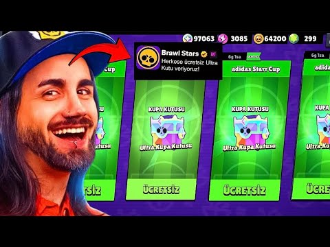 ÜCRETSİZ 10 ULTRA KUPA KUTUSU AÇTIM | HESAP MAXLANDI!! Brawl Stars