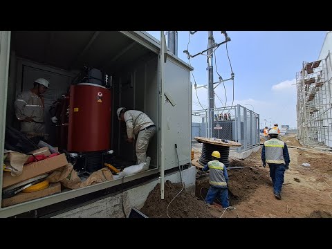 Lắp máy biến áp 2500kva, kéo cáp ngầm hạ thế, thí nghiệm toàn trạm - Xây Lắp Điện Quang Anh