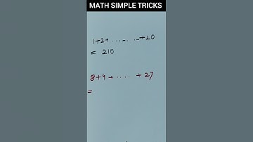 How to add 20 Consecutive Numbers in just 2 seconds ?  #maths #mathtrick #mathmatters #learning
