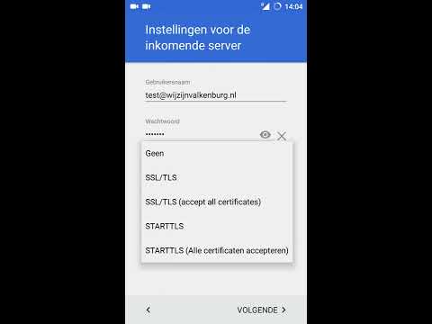 Android email account instellen bij Hostdeko