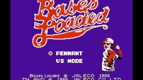 Bases Loaded Opening Title Sequence (NES Video Game, 1988)