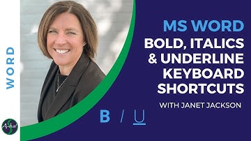 Word Tips & Tricks: Bold, Italics & Underline Keyboard Shortcuts [A-ha! #73]